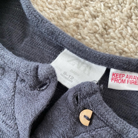 Zara baby boy long sleeve henley style pocket tee t-shirt size 9-12 months - Picture 6 of 9